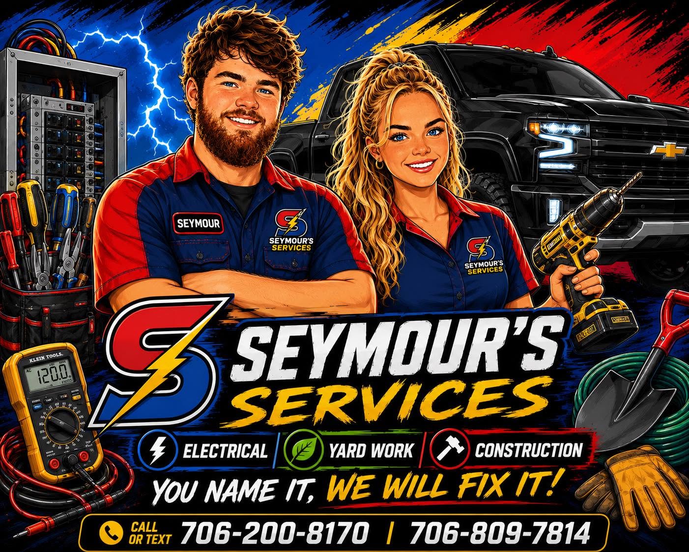 Seymour's Services — Tyler and Kasslynn Seymour, electrical, yard work and construction