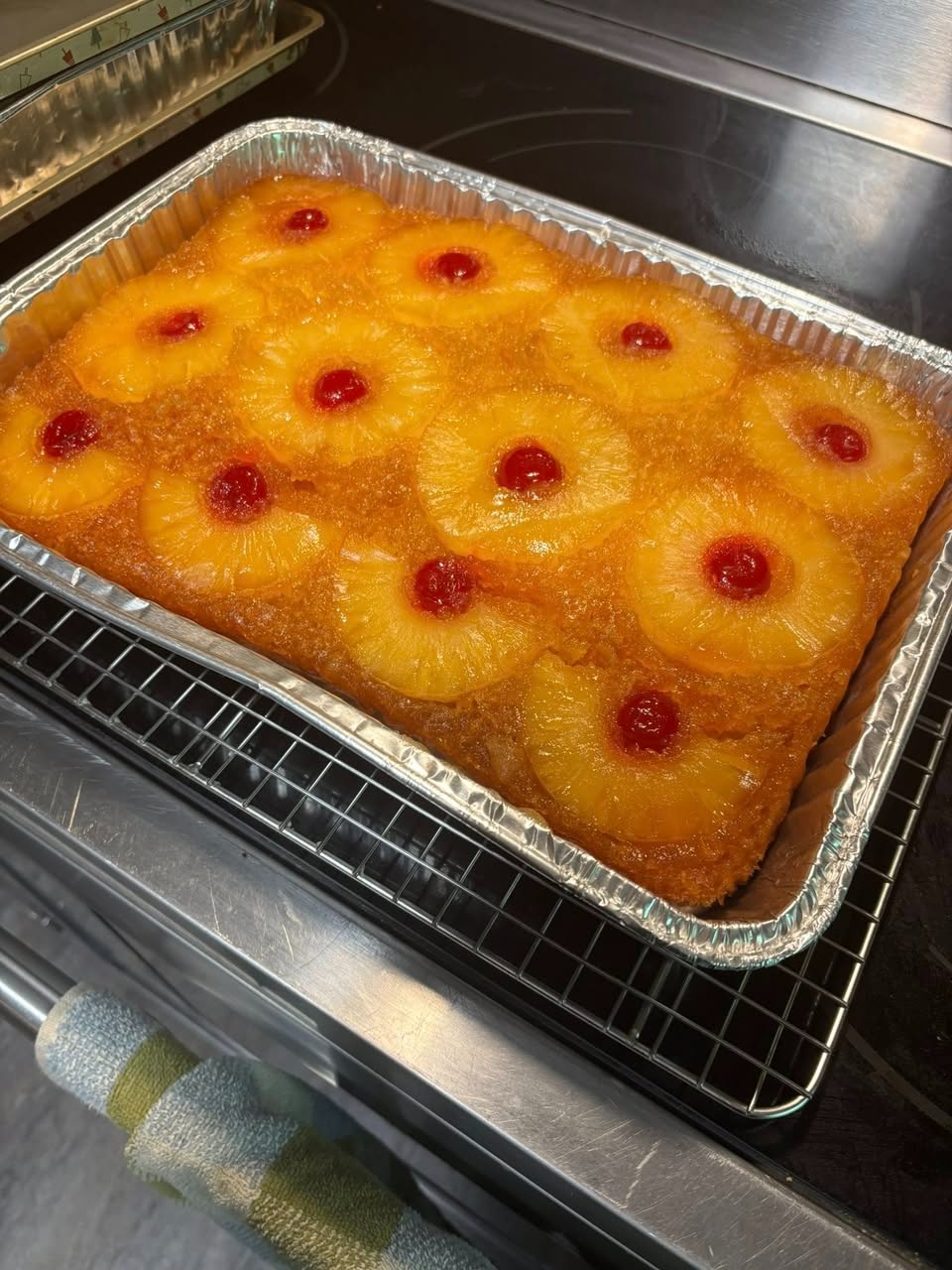 Homemade pineapple upside down cake